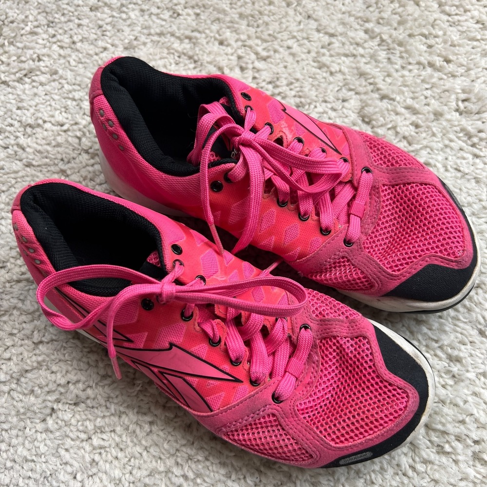 Reebok Womens CrossFit Nano 2.0 Training Shoes Pink V67831 Lace Up Low Top 7.5 - Picture 2 of 12